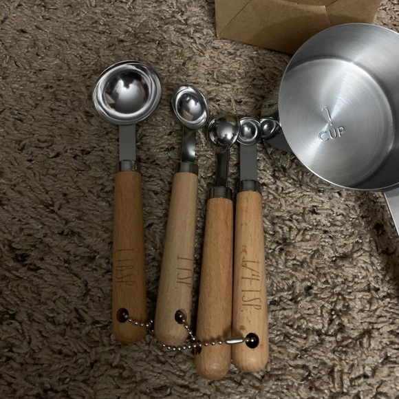 Rae dunn set of metal measuring cups and spoons